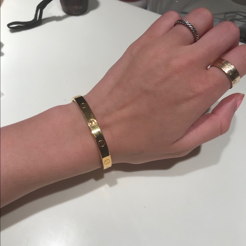 Gold Cartier Bracelet Size 17 Vintage